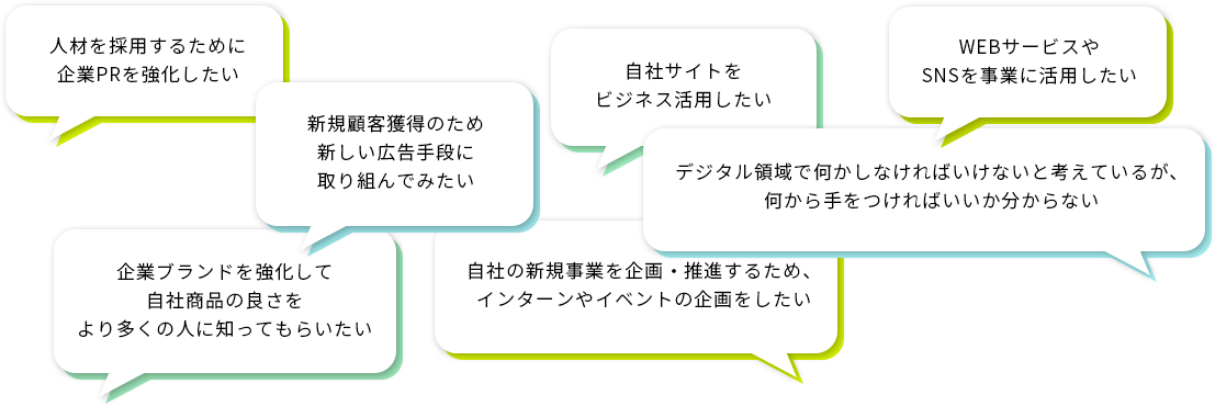 企業様の様々な要望の声